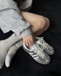 adidas Samba OG Silver Metallic Cracked Leather