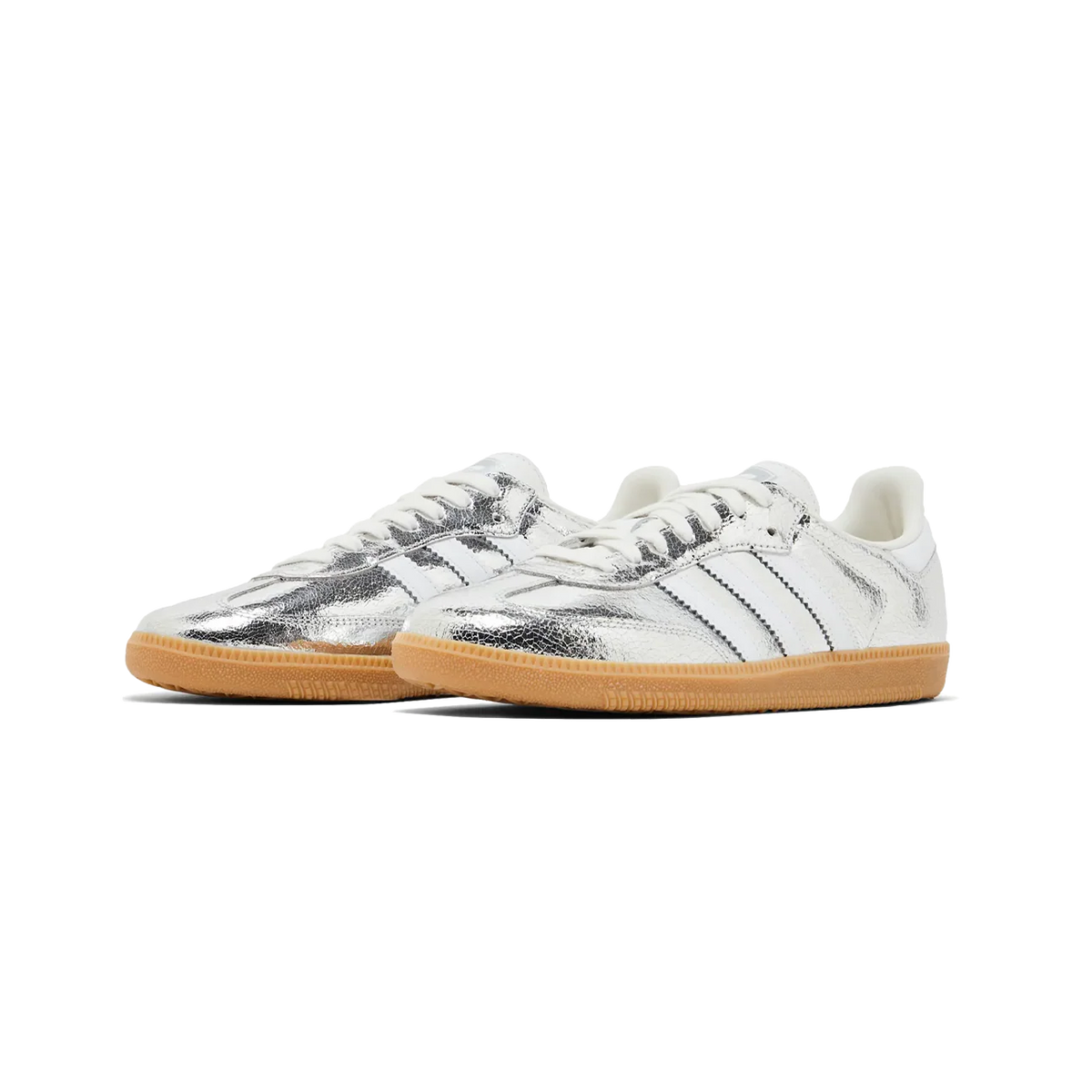 adidas Samba OG Silber Metallic Gebrochenes Leder