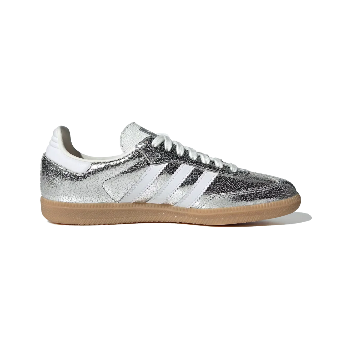 adidas Samba OG Silver Metallic Cracked Leather