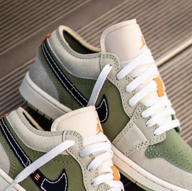 Air Jordan 1 Low SE Craft Helles Olivgrün