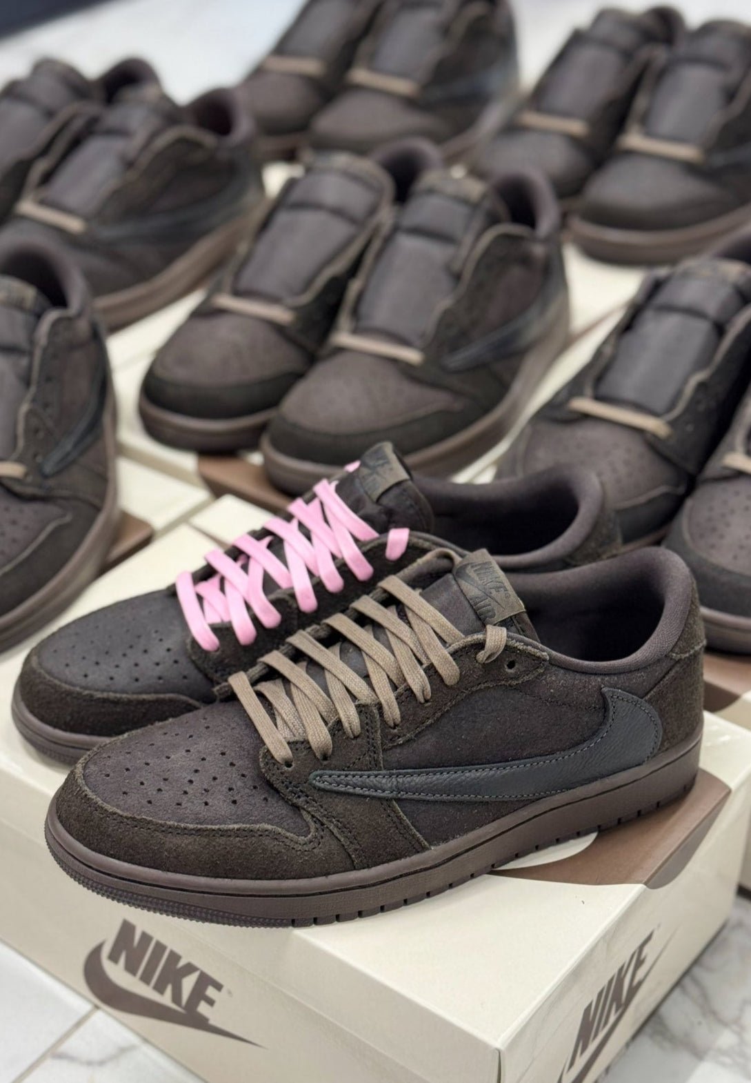 Air Jordan 1 Low Travis Scott Brown Velvet - SnrKickz