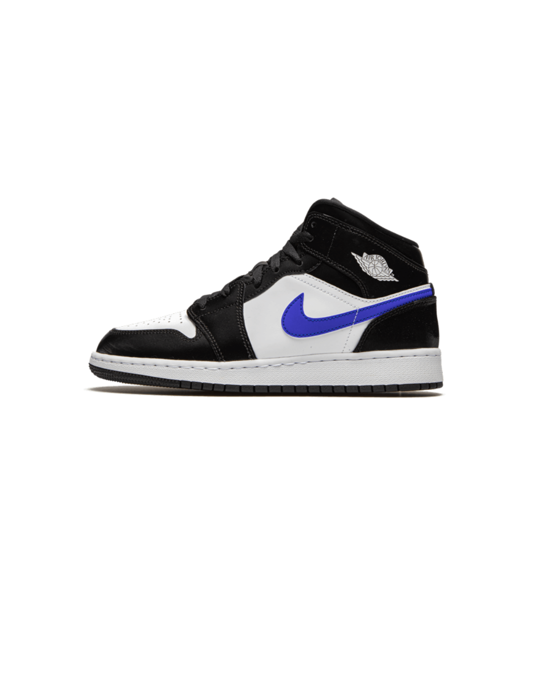 Air Jordan 1 Mid Schwarz Racer Blau Weiß