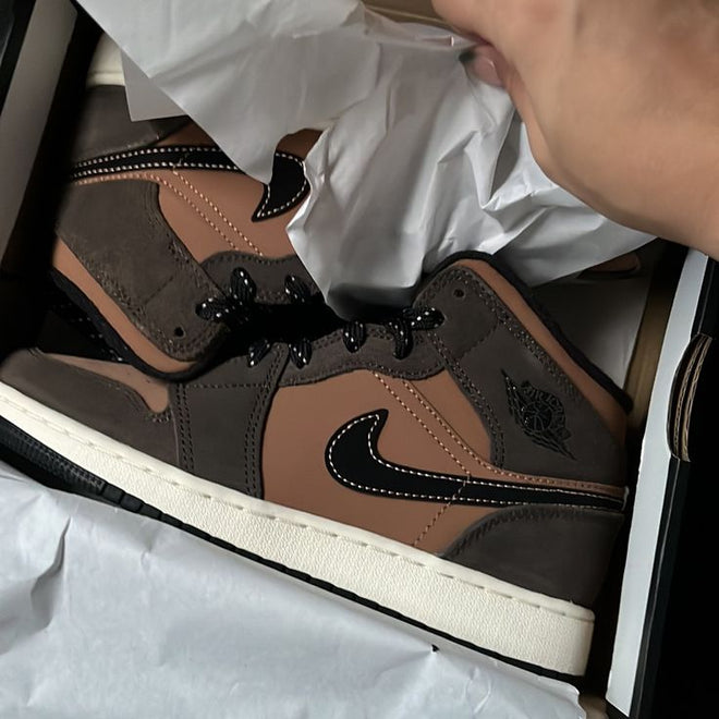 Air Jordan 1 Mid Dunkle Schokolade