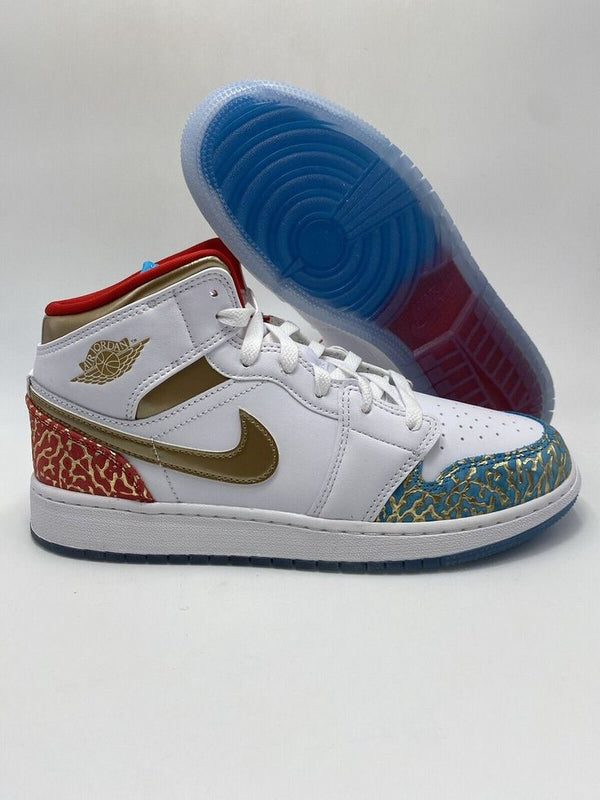 Air Jordan 1 Mid Sneaker School NC nach Chicago (GS)