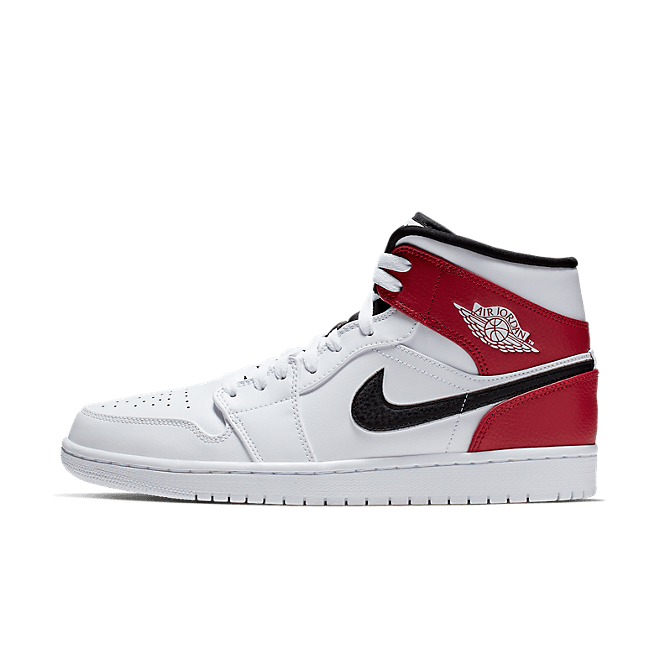 Air Jordan 1 Mid White Black Gym Red