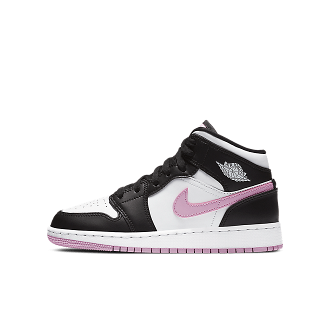 Air Jordan 1 Mid White Black Light Arctic Pink (GS)