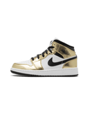 Air Jordan 1 Mid White Metallic Gold (GS)