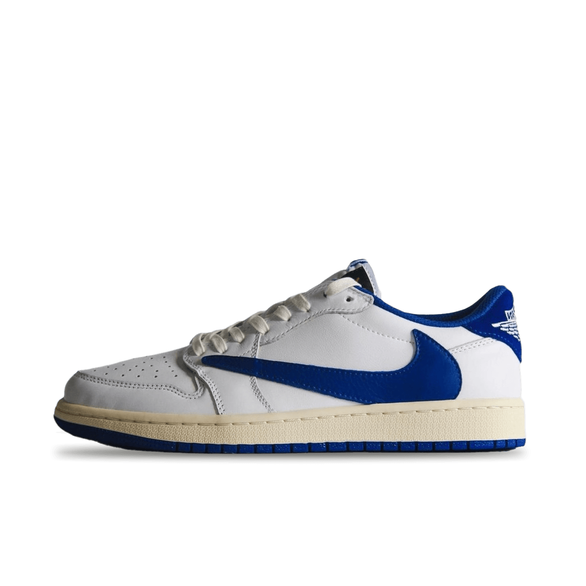 Air Jordan 1 Retro Low OG SP Fragment x Travis Scott Sail Military Blue
