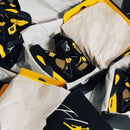 DH6927-017 net uit de originele box gehaald, met zichtbare Jumpman-tong, contrasterende binnenvoering en gele midsole op licht papier