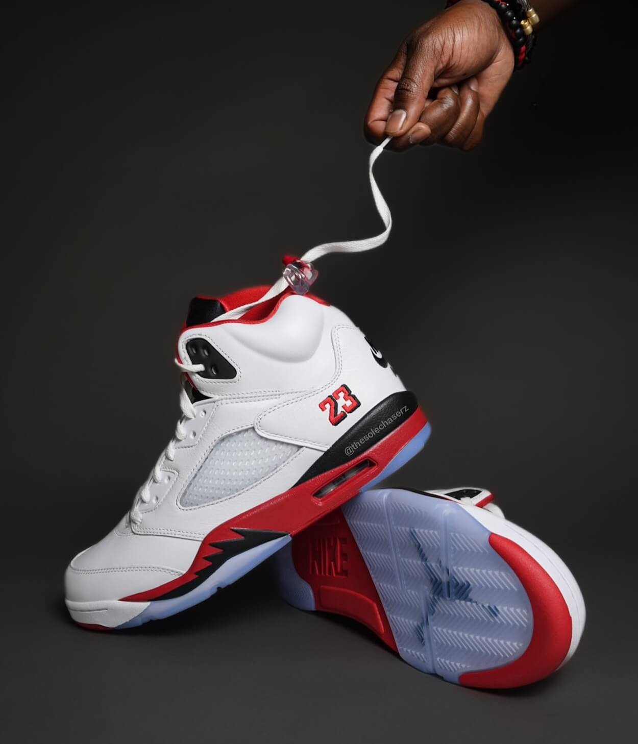 Air Jordan 5 Retro Fire Red Black Tongue (2025)