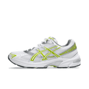 ASICS GEL-1130 White/Green Apple – vooraanzicht sportstyle sneaker met ademend mesh en retro overlays 