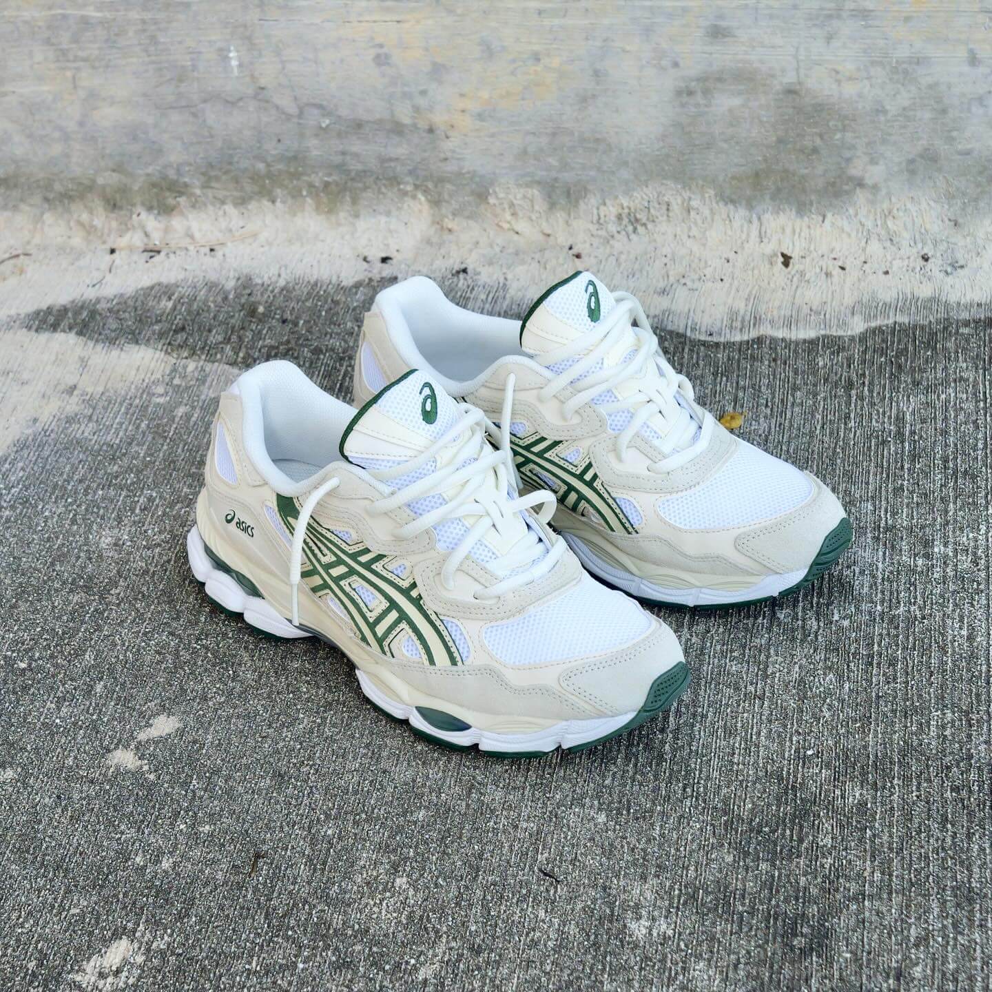 ASICS Gel-NYC Ivory Forest Night  Style 1203A383-750  Colorway Ivory/Forest Night Snrkickz 2