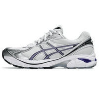 ASICS GT-2160 White Sheet Rock 1203A320-104 zijaanzicht met wit mesh, lichtgrijze overlays en zilveren accenten in klassiek retro running design

