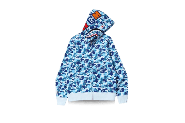 BAPE ABC Camo Shark Full Zip Hoodie Blue