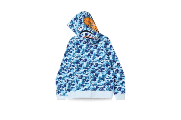 BAPE ABC Camo Shark Full Zip Hoodie Blue