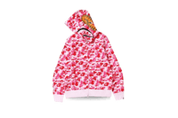 BAPE ABC Camo Shark Full Zip Hoodie Pink Snrkickz back 
