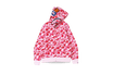 BAPE ABC Camo Shark Kapuzenjacke mit durchgehendem Reißverschluss Pink