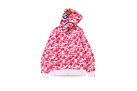 BAPE ABC Camo Shark Full Zip Hoodie Pink Snrkickz