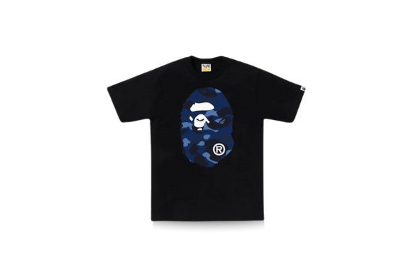BAPE Color Camo Big Ape Head Tee Black/Navy