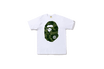 BAPE Farb-Camo Big Ape Head T-Shirt Weiß/Grün