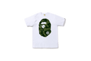 BAPE Color Camo Big Ape Head Tee White/Green Snrkickz