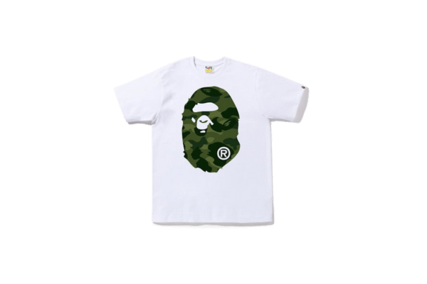 BAPE Color Camo Big Ape Head Tee White/Green