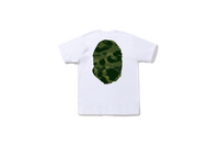 BAPE Color Camo Big Ape Head Tee  Front White/Green Snrkickz