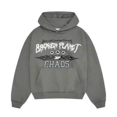 Broken Planet Chaos Hoodie Gunmetal Grey