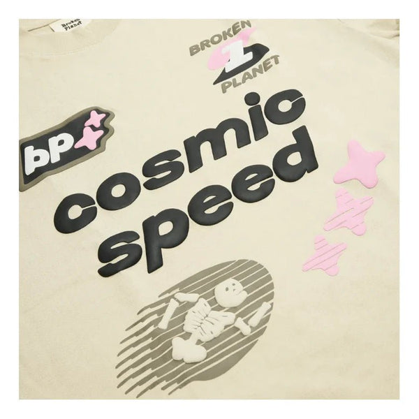 Broken Planet Cosmic Speed T-Shirt Knochenweiß