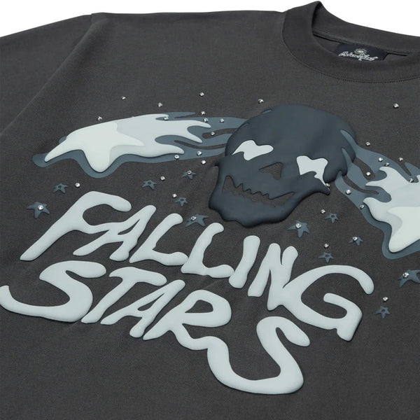 Broken Planet Falling Stars T-Shirt Rußschwarz