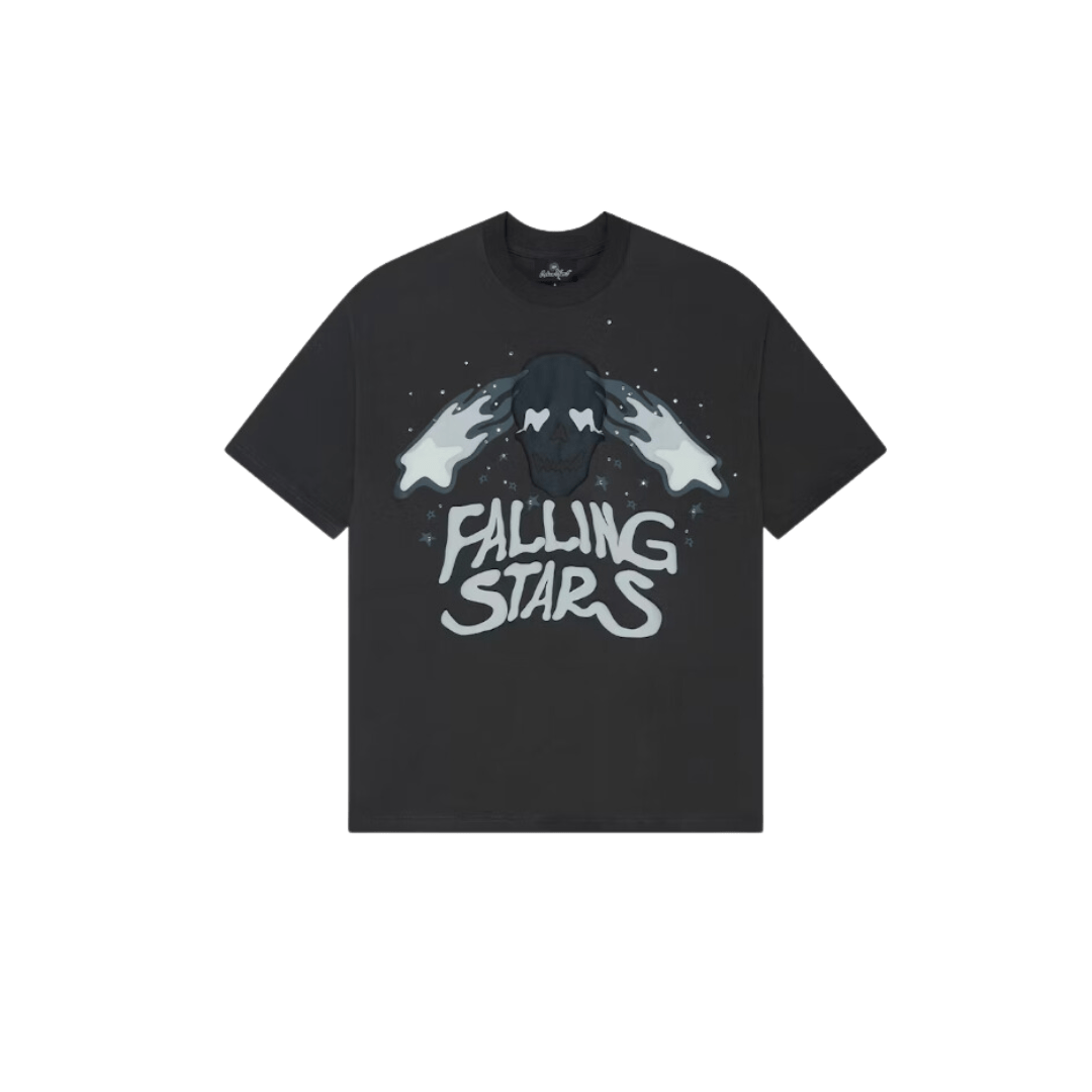 Broken Planet Falling Stars T-Shirt Soot Black