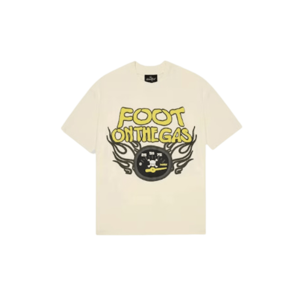 Broken Planet Foot On The Gas T-shirt Vanilla White