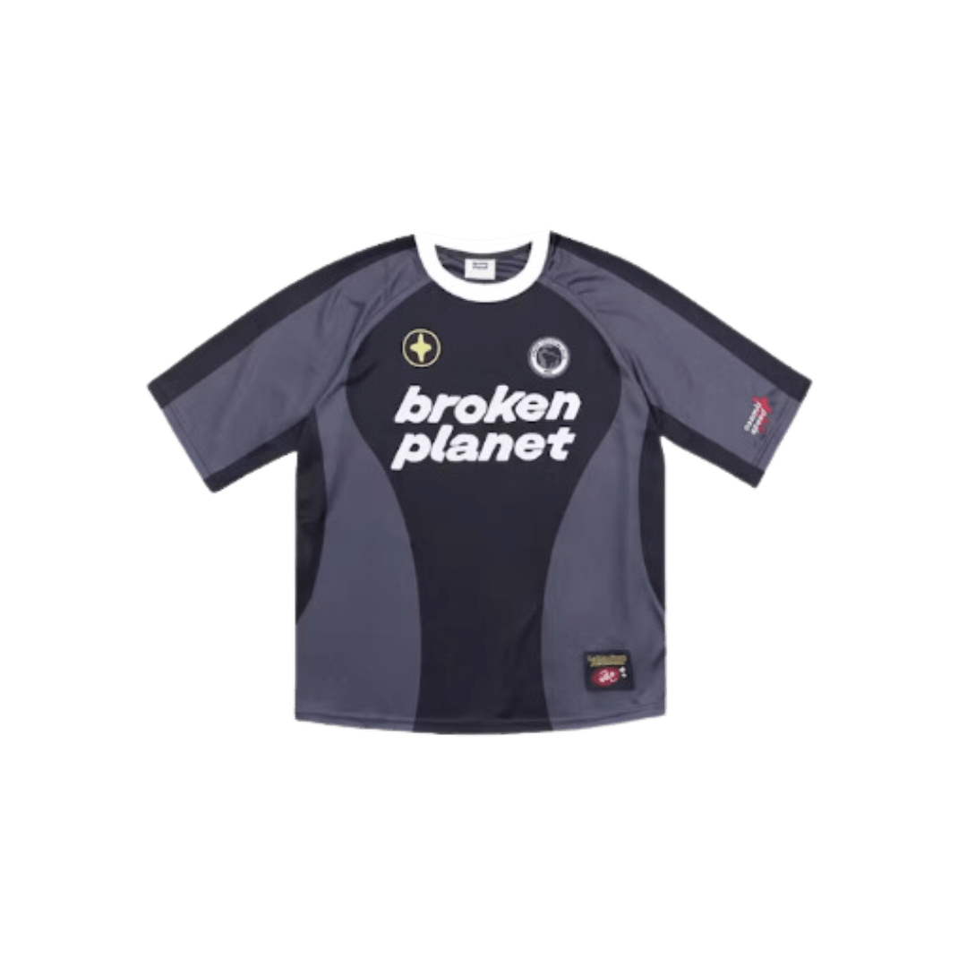 Broken Planet Football Jersey Black/Grey
