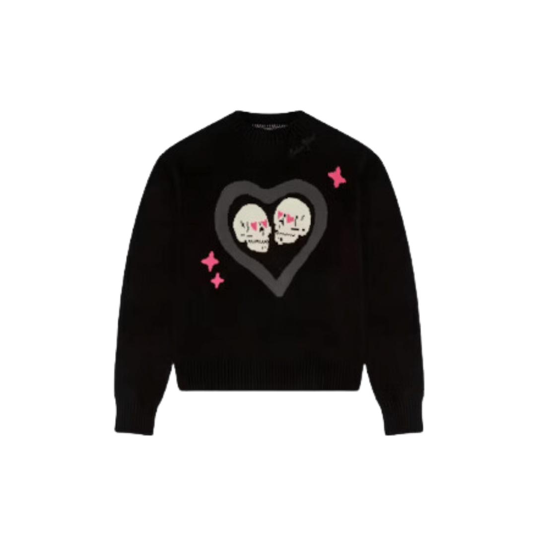 Broken Planet Hearts Are Made To Be Broken Knit Sweater Midnight Black