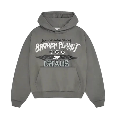 Broken Planet Chaos Hoodie Gunmetal Grey