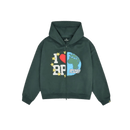 Broken Planet My Planet Zip Up Hoodie Green