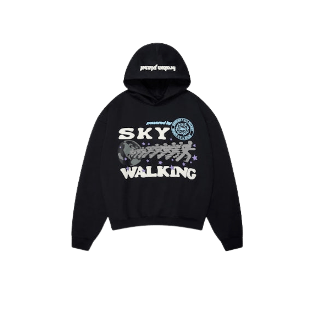 Broken Planet Sky Walking Hoodie Midnight Black