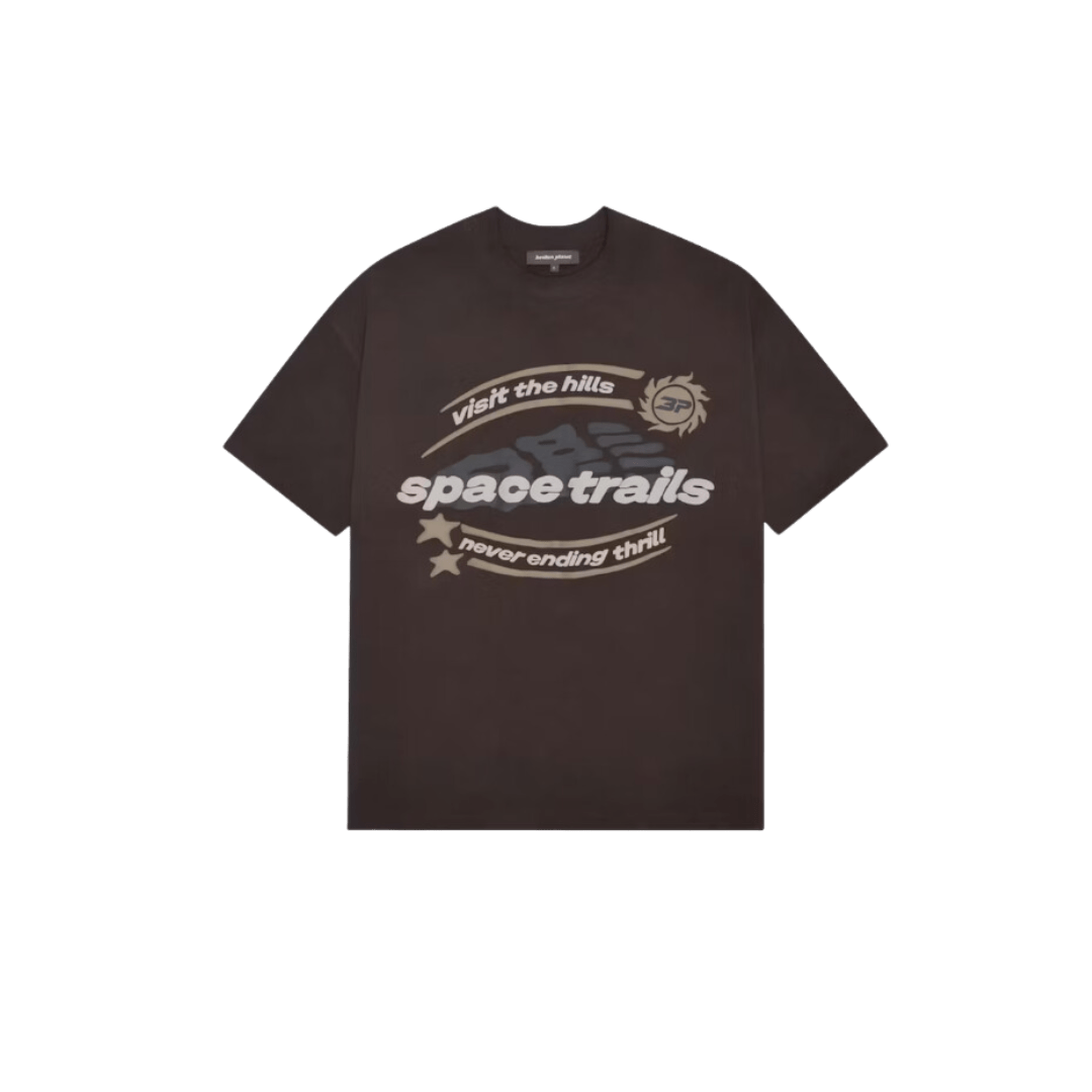 Broken Planet Space Trails T-shirt Mocha Brown