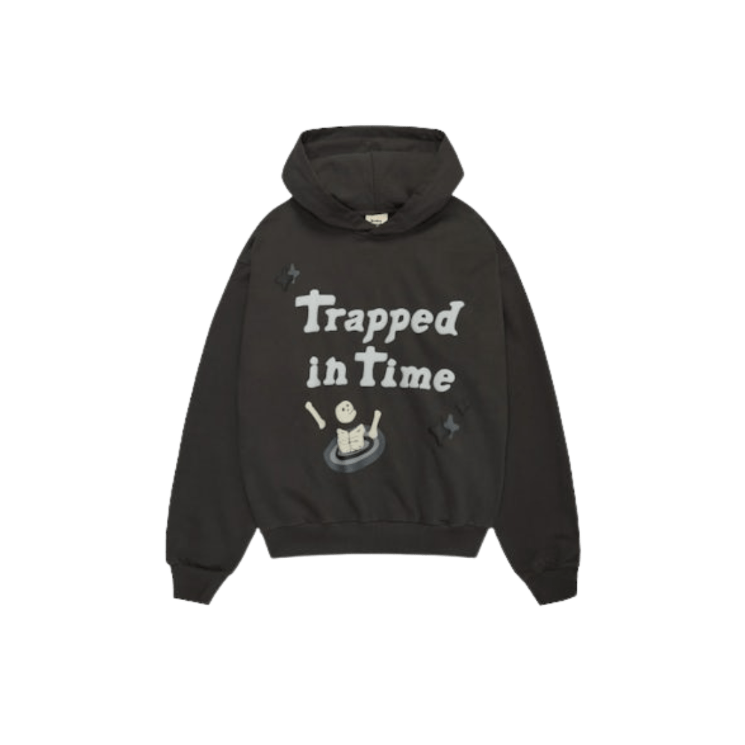 Broken Planet Trapped In Time Hoodie Soot Black