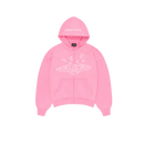 Broken Planet Zip Up Hoodie Candy Pink
