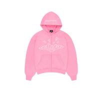 Broken Planet Zip Up Hoodie Candy Pink