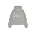 Broken Planet Zip Up Hoodie Heather Grey