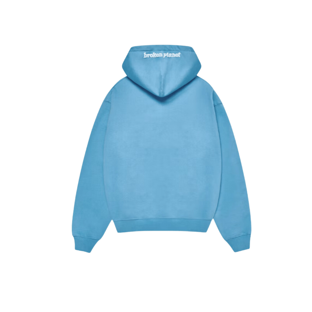 Broken Planet Zip-Up Hoodie Light Blue