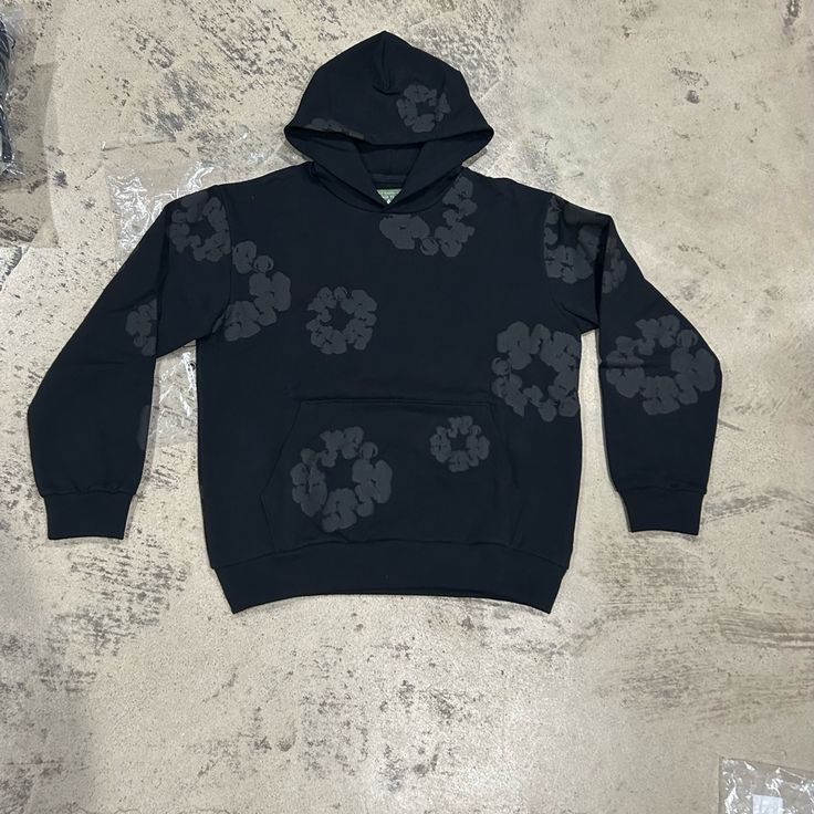 Denim Tears The Cotton Wreath Hoodie Monochrome