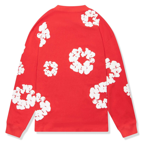 Denim Tears Long Sleeve Cotton Wreath T-shirt Red