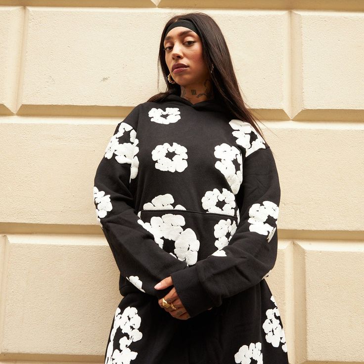 Denim Tears The Cotton Wreath Hoodie Black