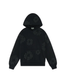 Denim Tears The Cotton Wreath Hoodie Monochrome – oversized monochrome hoodie met rood-wit borduursel