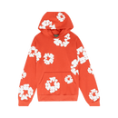 Denim Tears The Cotton Wreath Hoodie Orange – oversized oranje hoodie met rood-wit borduursel