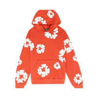 Denim Tears The Cotton Wreath Hoodie Orange – oversized oranje hoodie met rood-wit borduursel