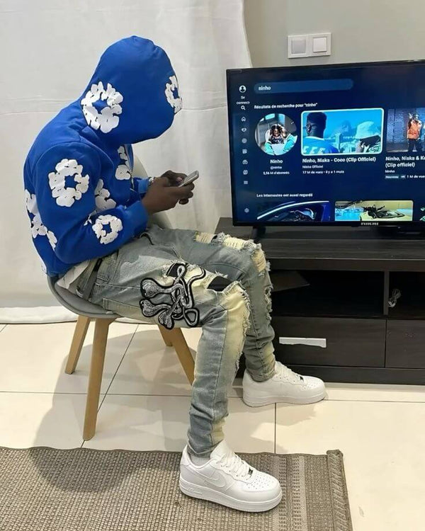 Denim Tears The Cotton Wreath Hoodie Royal Blue